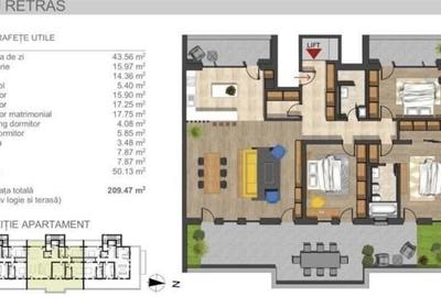 Apartament cu 4 camere semidecomandat în Bună Ziua