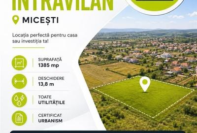 Teren de 1385 mp, în Micești