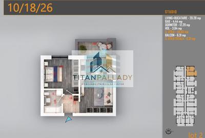 Apartament cu 2 camere în Titan