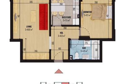 Apartament cu 2 camere în Central - 1