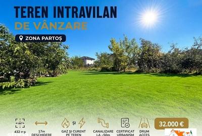Teren de 432 mp, în Partoș