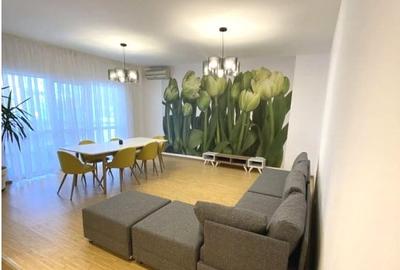 Apartament cu 3 camere semidecomandat, mobilat în Pipera