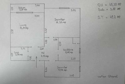 Apartament cu 3 camere decomandat în Ștrand - 8