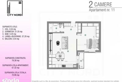 Apartament cu 2 camere în Central - 1