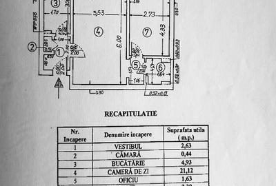 Apartament cu 2 camere, mobilat în Cișmigiu