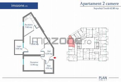 Apartament cu 3 camere decomandat în Păcii - 19