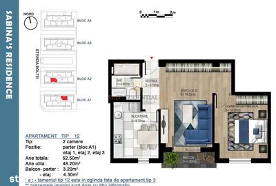 Apartament cu 2 camere în Progresul