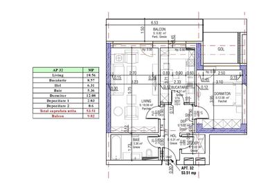 Apartament cu 2 camere decomandat în Bartolomeu - 17