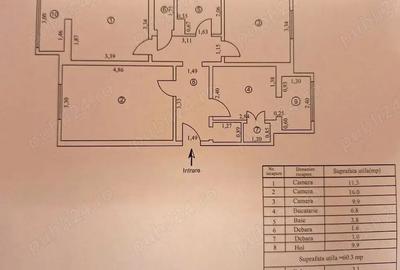 Apartament cu 3 camere decomandat în Țiglina 2 - 8