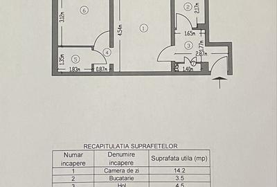 Apartament cu 2 camere semidecomandat în Trivale - 1