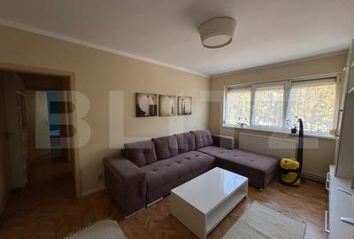 Apartament cu 3 camere semidecomandat, mobilat în Olimpia-Stadion