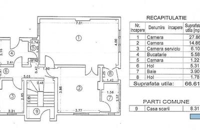Casă cu 2 camere decomandat cu Teren 66 Mp în Dorobanți