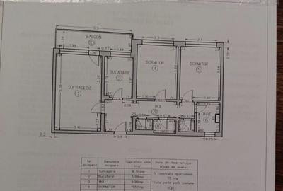 Apartament cu 3 camere decomandat în Micro 6