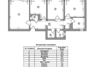 Apartament cu 3 camere decomandat, mobilat în Tineretului - 12