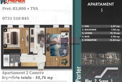 Apartament cu 2 camere decomandat în Metalurgiei