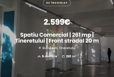 Spațiu comercial, de 261 mp, în Tineretului