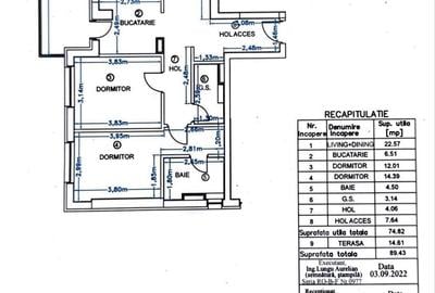 Apartament cu 3 camere în Central - 1