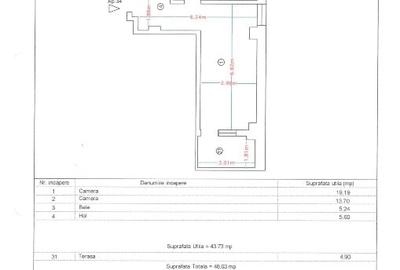 Apartament cu 2 camere decomandat, mobilat în Central