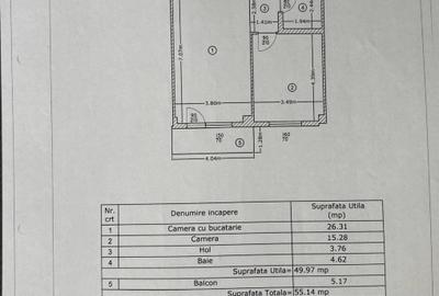 Apartament cu 2 camere decomandat în Roșu