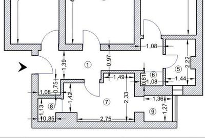 Apartament cu 3 camere decomandat în George Enescu - 3