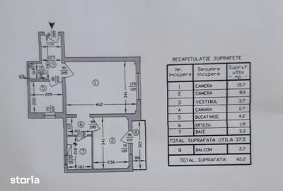 Apartament cu 3 camere în Nord