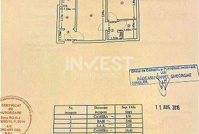 Apartament cu 2 camere semidecomandat în Podu Roș