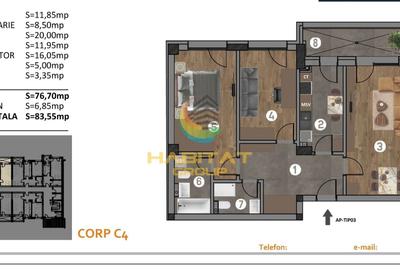 Apartament cu 3 camere decomandat în Central - 1
