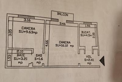 Apartament cu 2 camere semidecomandat în Păcurari