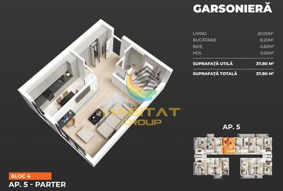 Garsonieră decomandată în Sud-Est