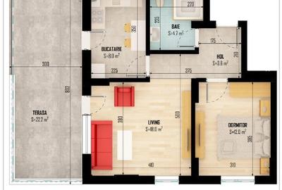 Apartament cu 2 camere decomandat în Central - 2