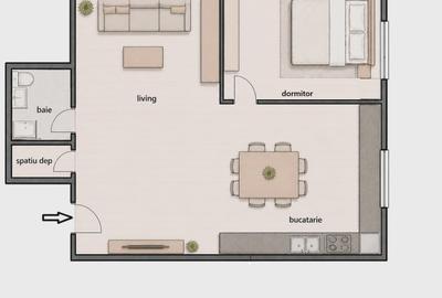 Apartament cu 2 camere semidecomandat, mobilat în Florești - 18