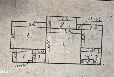 Apartament cu 2 camere semidecomandat în Central