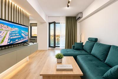 Apartament cu 2 camere semidecomandat, mobilat în Pipera
