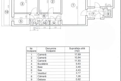 Apartament cu 3 camere semidecomandat în Titan - 1