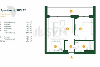 Apartament cu 2 camere semidecomandat în Băneasa - 10