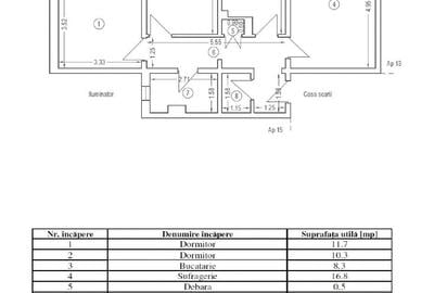 Apartament cu 3 camere decomandat în Central
