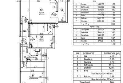 Apartament cu 2 camere decomandat în Republicii