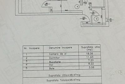 Apartament cu 2 camere semidecomandat în Central