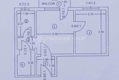 Apartament cu 2 camere nedecomandat în Podu Roș