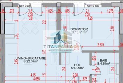 Apartament cu 2 camere decomandat în Titan