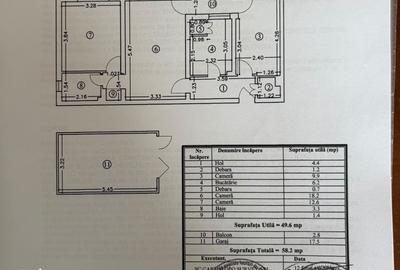Apartament cu 3 camere semidecomandat în Central
