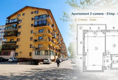 Apartament cu 2 camere semidecomandat în Chiajna