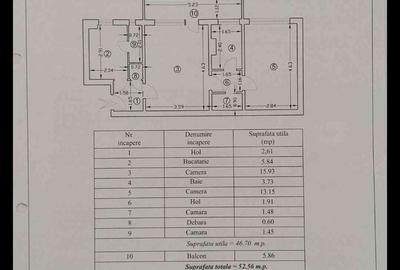 Apartament cu 2 camere semidecomandat în Nord