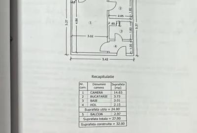 Garsonieră semidecomandată în Central - 1