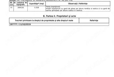 Teren de 1518 mp, în Bună Ziua