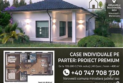 Casă individuală cu 3 camere cu Teren 400 Mp în Vorovești