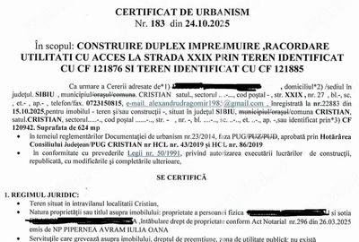 Teren de 700 mp, în Cristian - 2