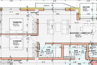 Apartament cu 3 camere decomandat în Calea Moldovei