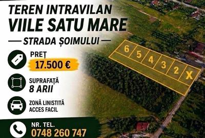 Teren de 800 mp, în Viile Satu Mare