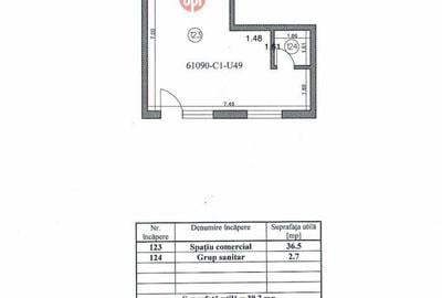 Spațiu comercial, de 40 mp, în Universității - 2